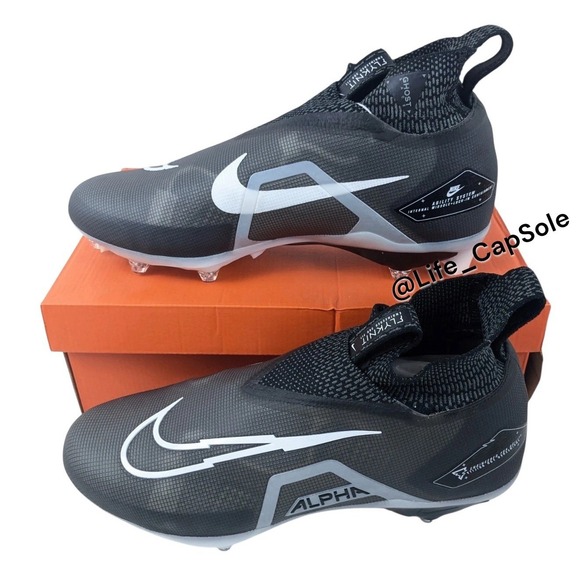 12.5 - Nike Alpha Menace Elite 3 Detachable Football Cleats Blk DR5659-001 Mens - Picture 1 of 9